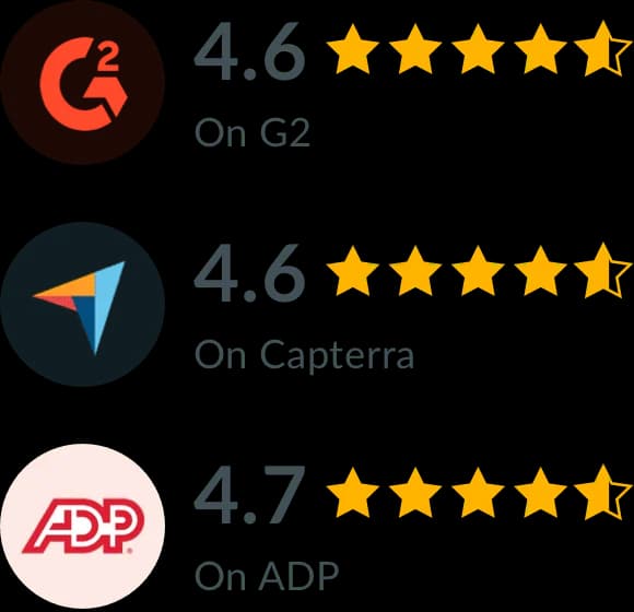 Ratings: 4.6 on G2, 4.6 on Capterra and 4.7 on ADP