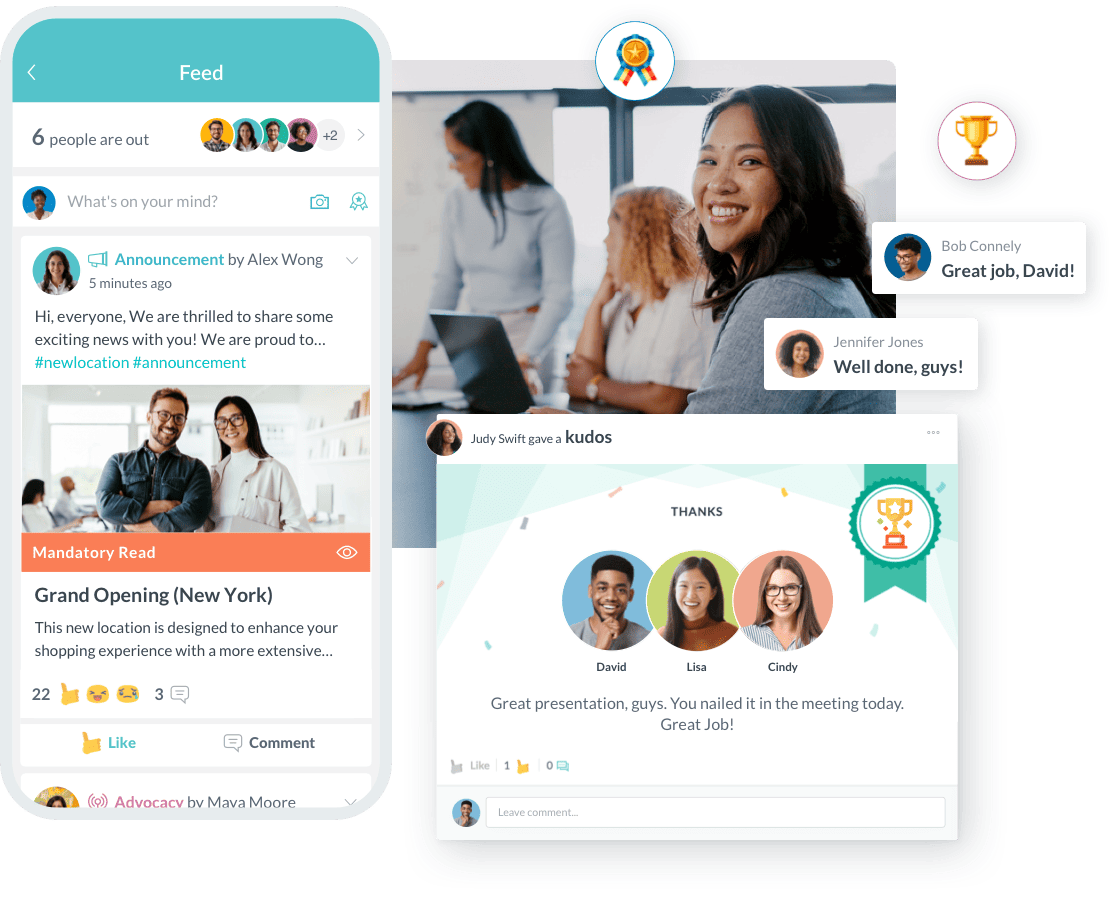 Workmates social app feed