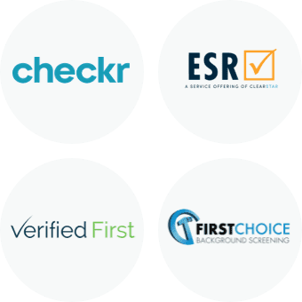 Checkr, ESR, Verified First, First Choice Background Screening