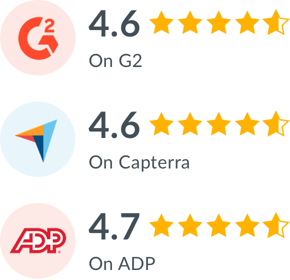 Ratings: 4.6 on G2, 4.6 on Capterra and 4.7 on ADP