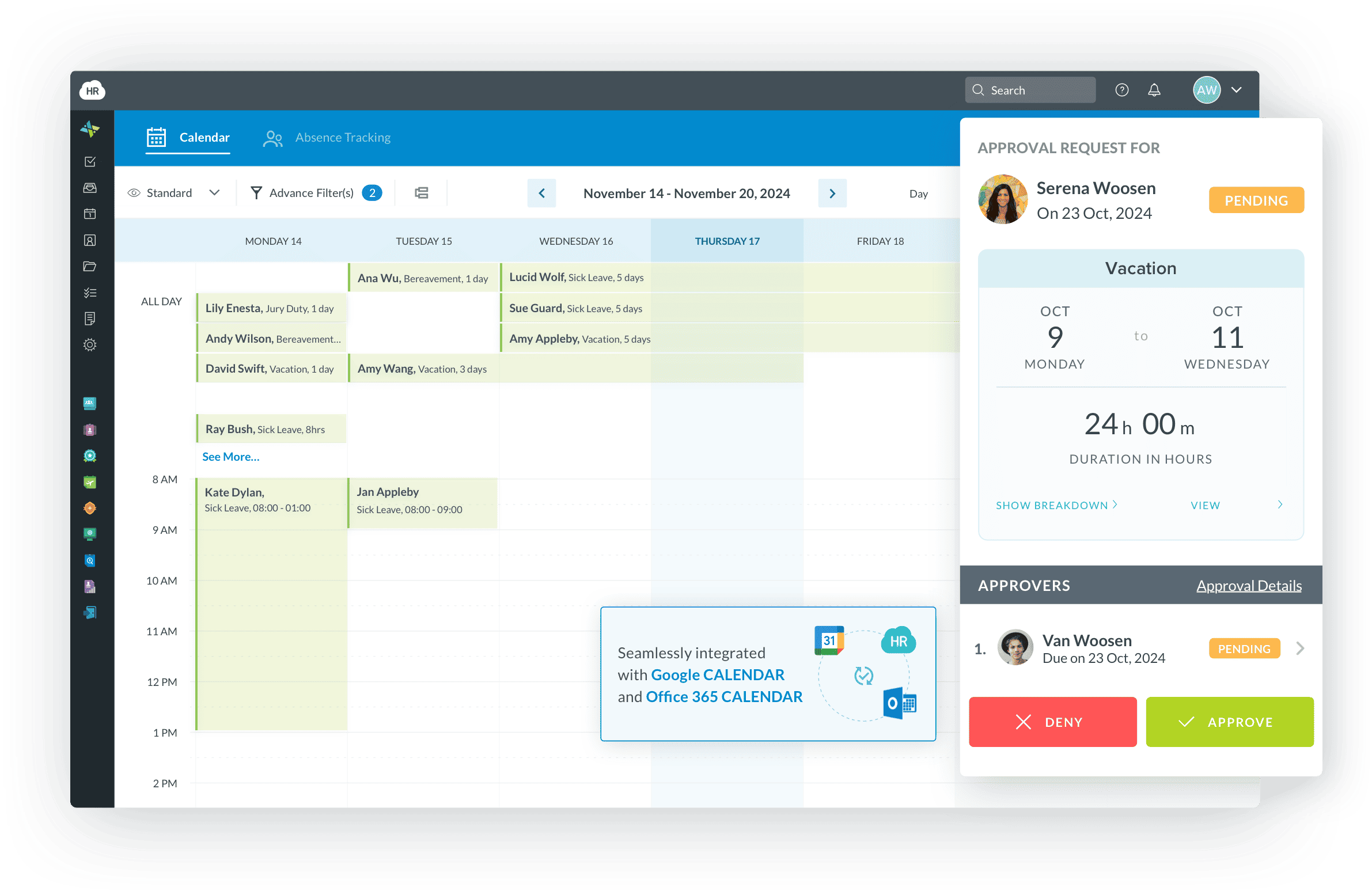 Time Off Calendar